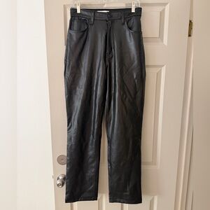 Abercrombie & Fitch - Curve Love 90’s Straight Ultra High Rise Leather Jeans